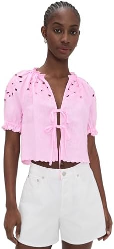 新品未使用【DellaLoMILANO】Daisy Blouse ピンクS Rails Women's Lizbeth Blouse, Cherry Blossom Eyelet, L at Amazon